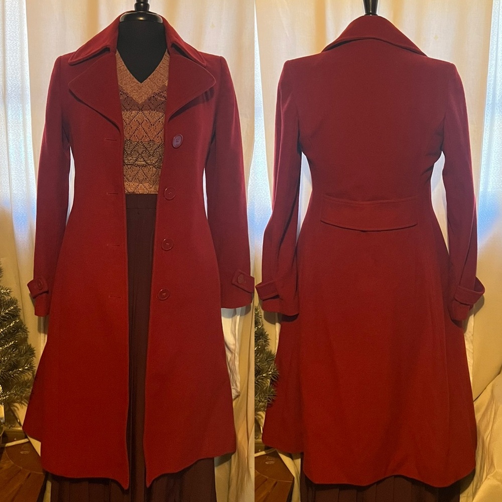 Vintage Red Wool Coat
